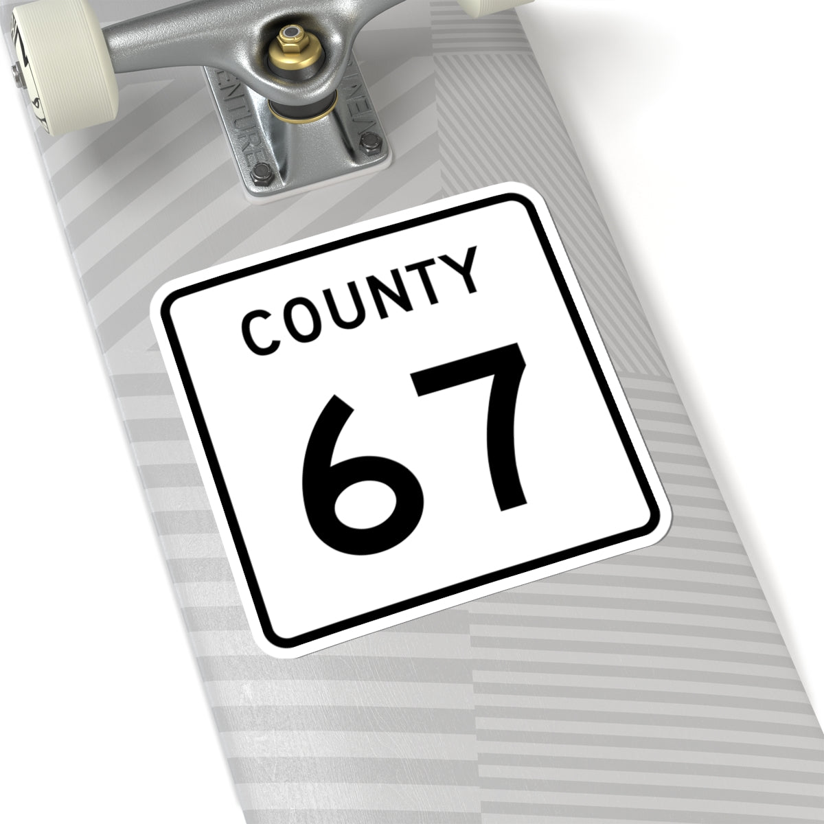 County 67 square (Minnesota) (Road Sign) STICKER Vinyl Kiss-Cut Decal