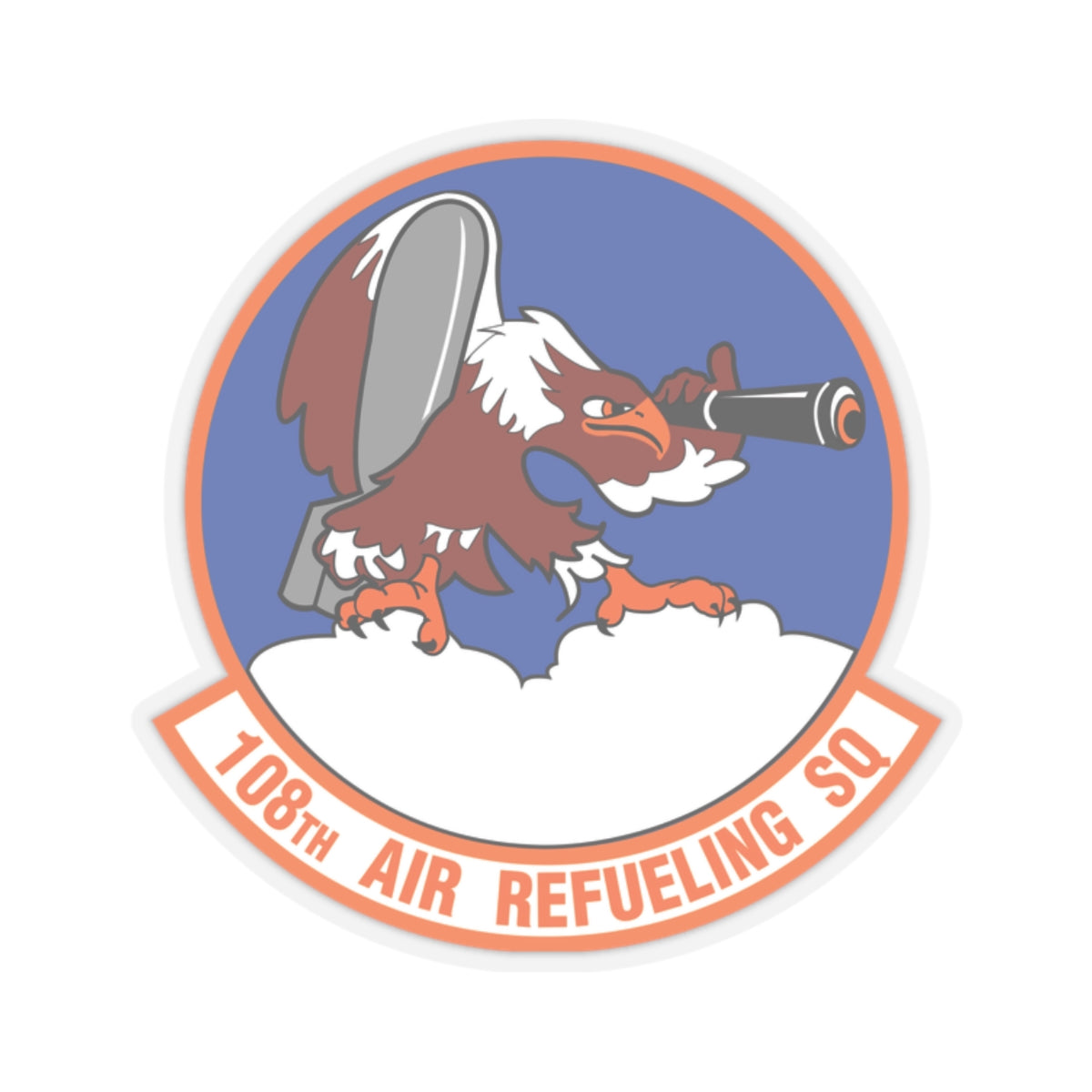 108th Air Refueling Squadron (U.S. Air Force) STICKER Vinyl Kiss-Cut Decal-2 Inch-Transparent-The Sticker Space