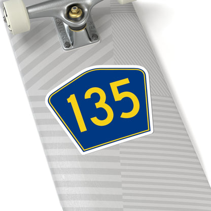 PR secondary 135 (Puerto Rico) (Road Sign) STICKER Vinyl Kiss-Cut Decal