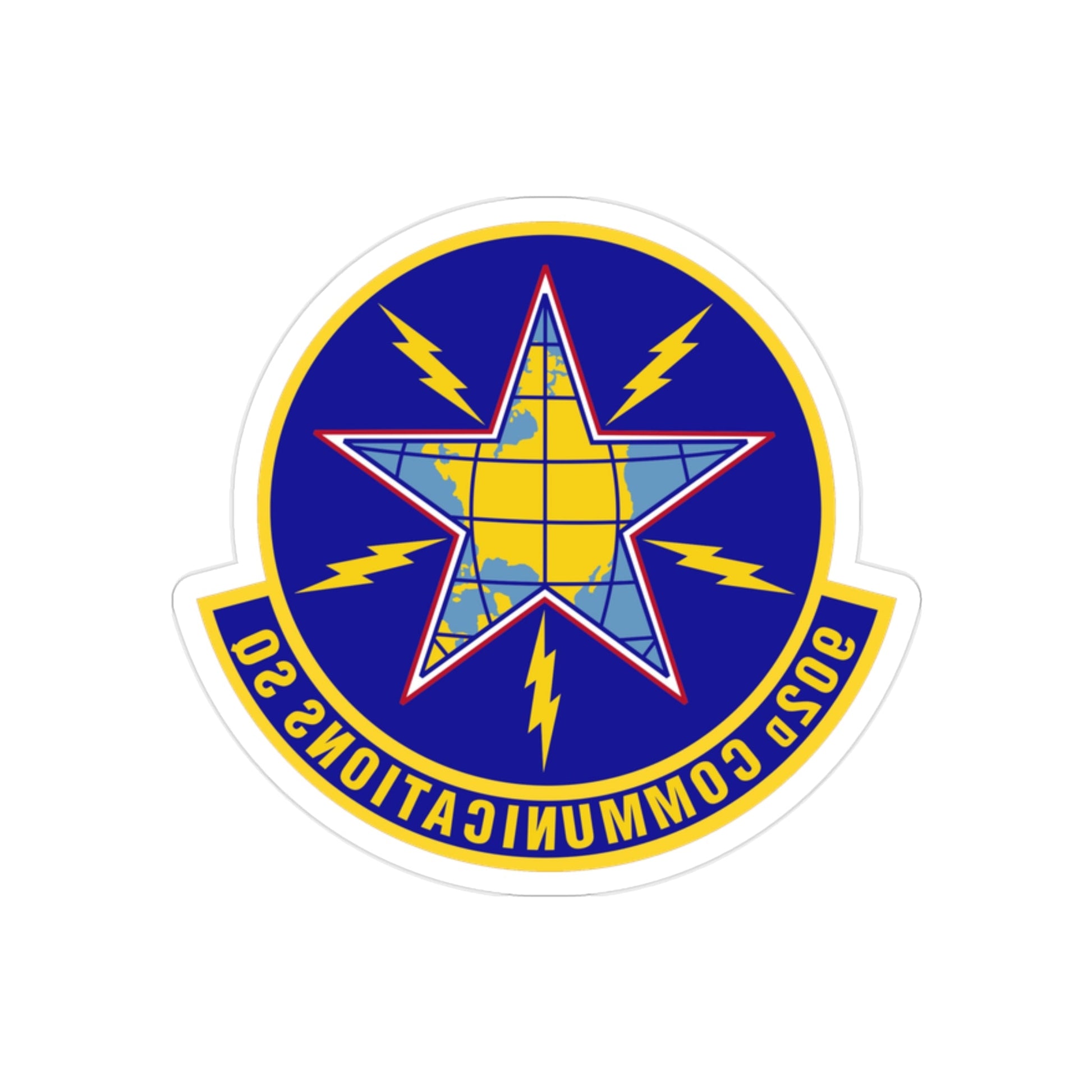 902d Communications Squadron (U.S. Air Force) REVERSE PRINT Transparent STICKER-2" × 2"-The Sticker Space