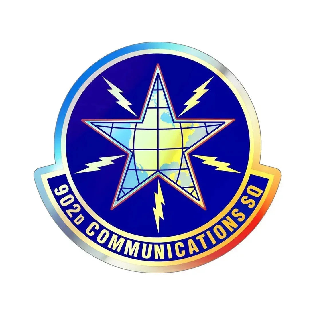 902d Communications Squadron (U.S. Air Force) Holographic STICKER Die-Cut Vinyl Decal - The Sticker Space
