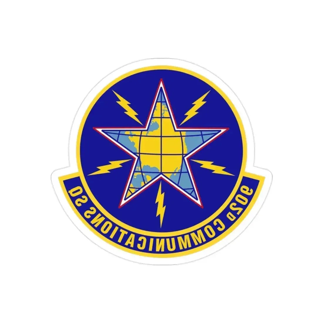 902d Communications Squadron (U.S. Air Force) REVERSE PRINT Transparent Die-Cut STICKER 2 Inch Die-Cut Transparent - The Sticker Space