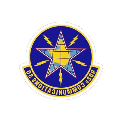 902d Communications Squadron (U.S. Air Force) REVERSE PRINT Transparent Die-Cut STICKER 4 Inch Die-Cut Transparent - The Sticker Space