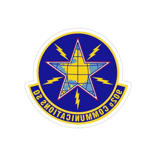 902d Communications Squadron (U.S. Air Force) REVERSE PRINT Transparent Die-Cut STICKER 6 Inch Die-Cut Transparent - The Sticker Space