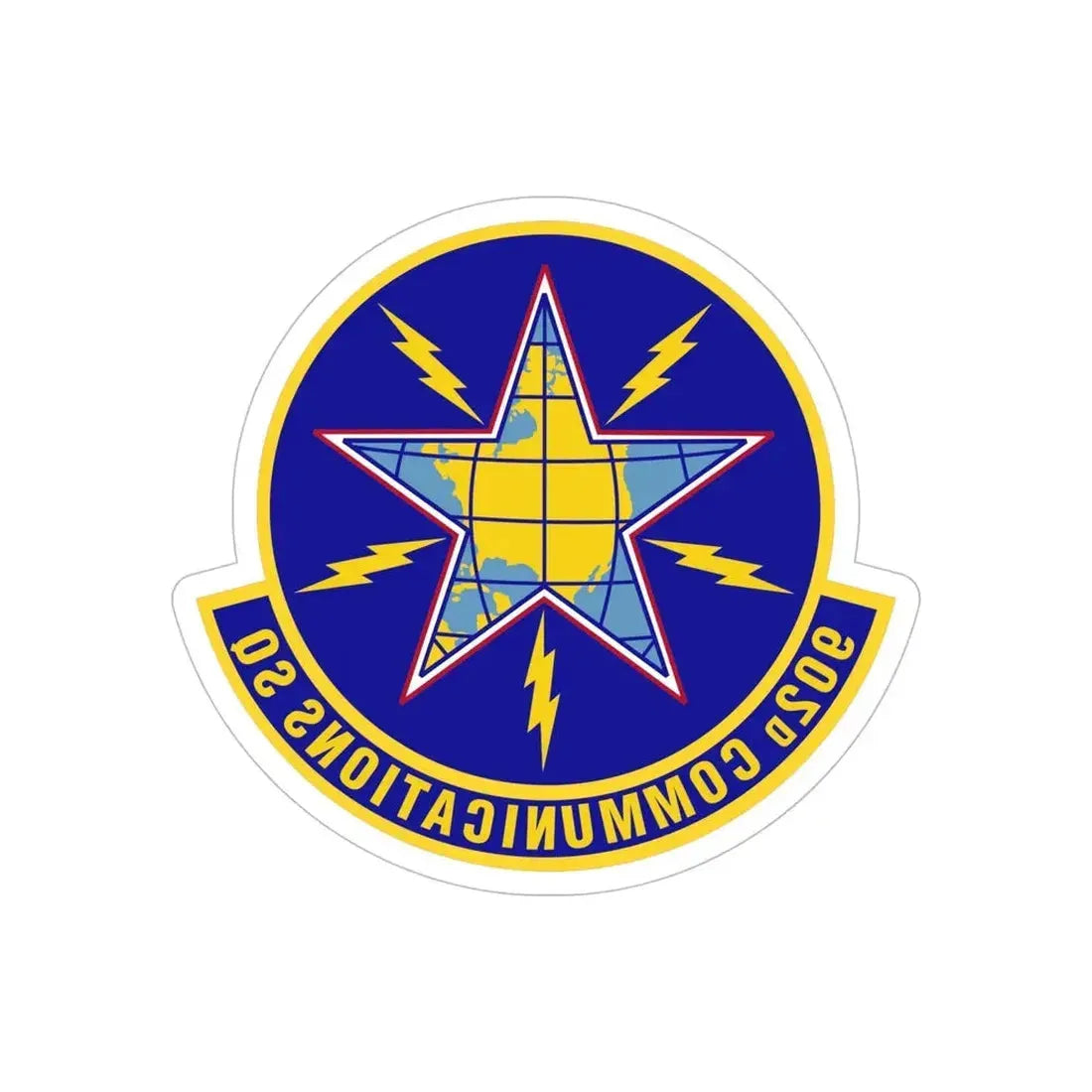 902d Communications Squadron (U.S. Air Force) REVERSE PRINT Transparent Die-Cut STICKER - The Sticker Space