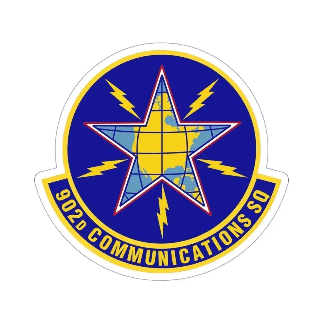 902d Communications Squadron (U.S. Air Force) STICKER Vinyl Die-Cut Decal 3 Inch - The Sticker Space