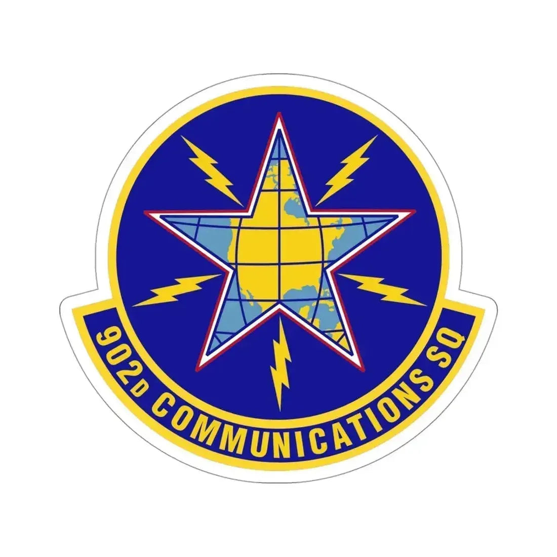 902d Communications Squadron (U.S. Air Force) STICKER Vinyl Die-Cut Decal 4 Inch - The Sticker Space