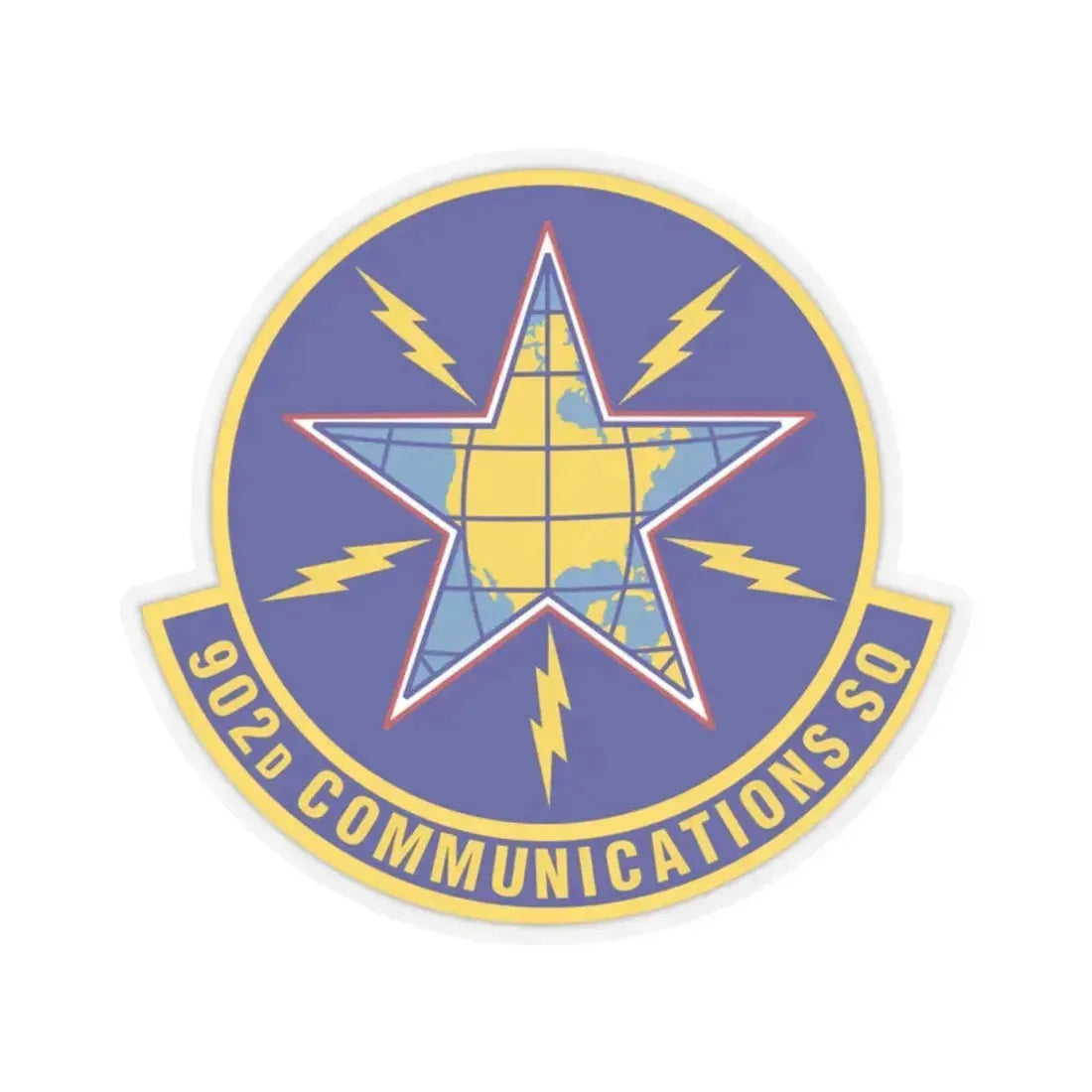 902d Communications Squadron (U.S. Air Force) STICKER Vinyl Kiss-Cut Decal 2 Inch Transparent - The Sticker Space