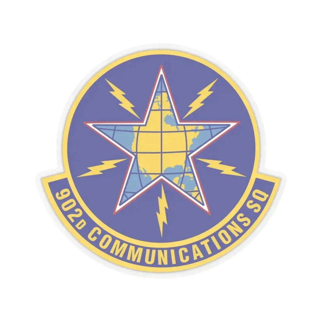 902d Communications Squadron (U.S. Air Force) STICKER Vinyl Kiss-Cut Decal 3 Inch Transparent - The Sticker Space