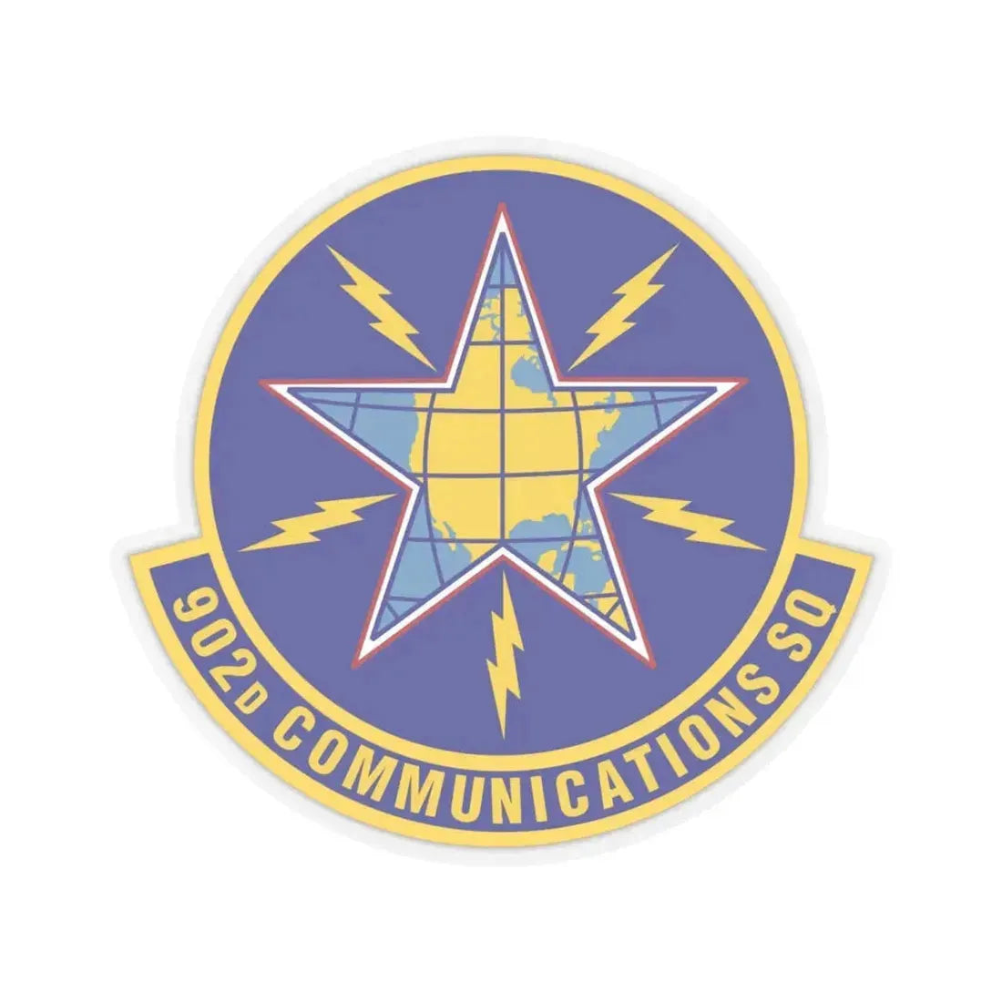 902d Communications Squadron (U.S. Air Force) STICKER Vinyl Kiss-Cut Decal 6 Inch Transparent - The Sticker Space