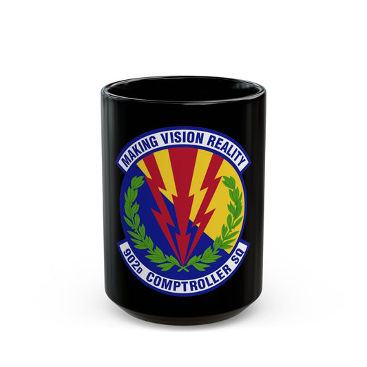 902d Comptroller Squadron (U.S. Air Force) Black Coffee Mug-15oz-The Sticker Space