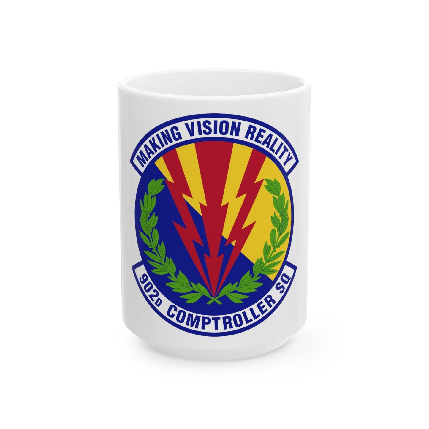 902d Comptroller Squadron (U.S. Air Force) White Coffee Mug-15oz-The Sticker Space