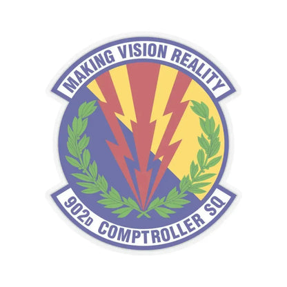 902d Comptroller Squadron (U.S. Air Force) STICKER Vinyl Kiss-Cut Decal 4 Inch Transparent - The Sticker Space