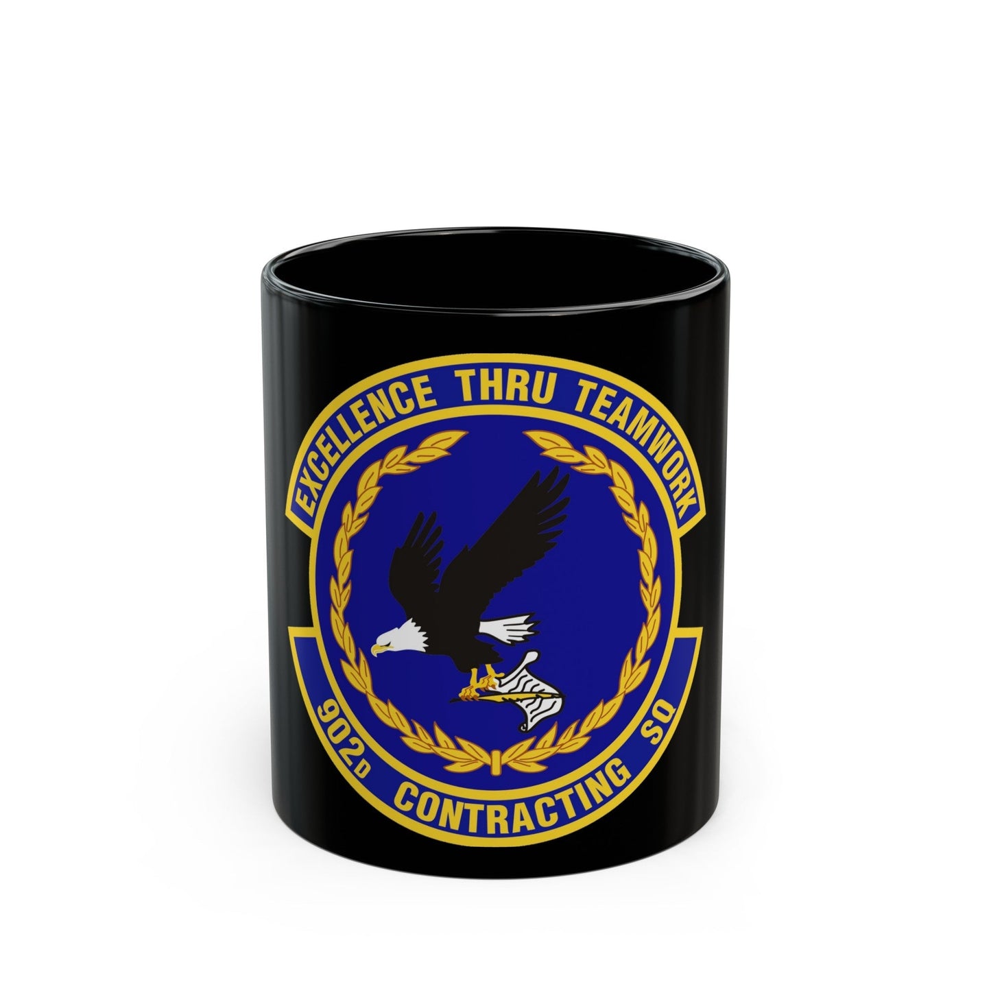 902d Contracting Squadron (U.S. Air Force) Black Coffee Mug-11oz-The Sticker Space