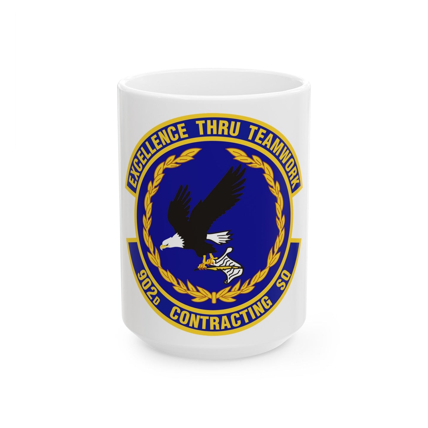 902d Contracting Squadron (U.S. Air Force) White Coffee Mug-15oz-The Sticker Space