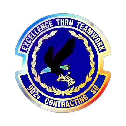 902d Contracting Squadron (U.S. Air Force) Holographic STICKER Die-Cut Vinyl Decal 2 Inch Holographic - The Sticker Space