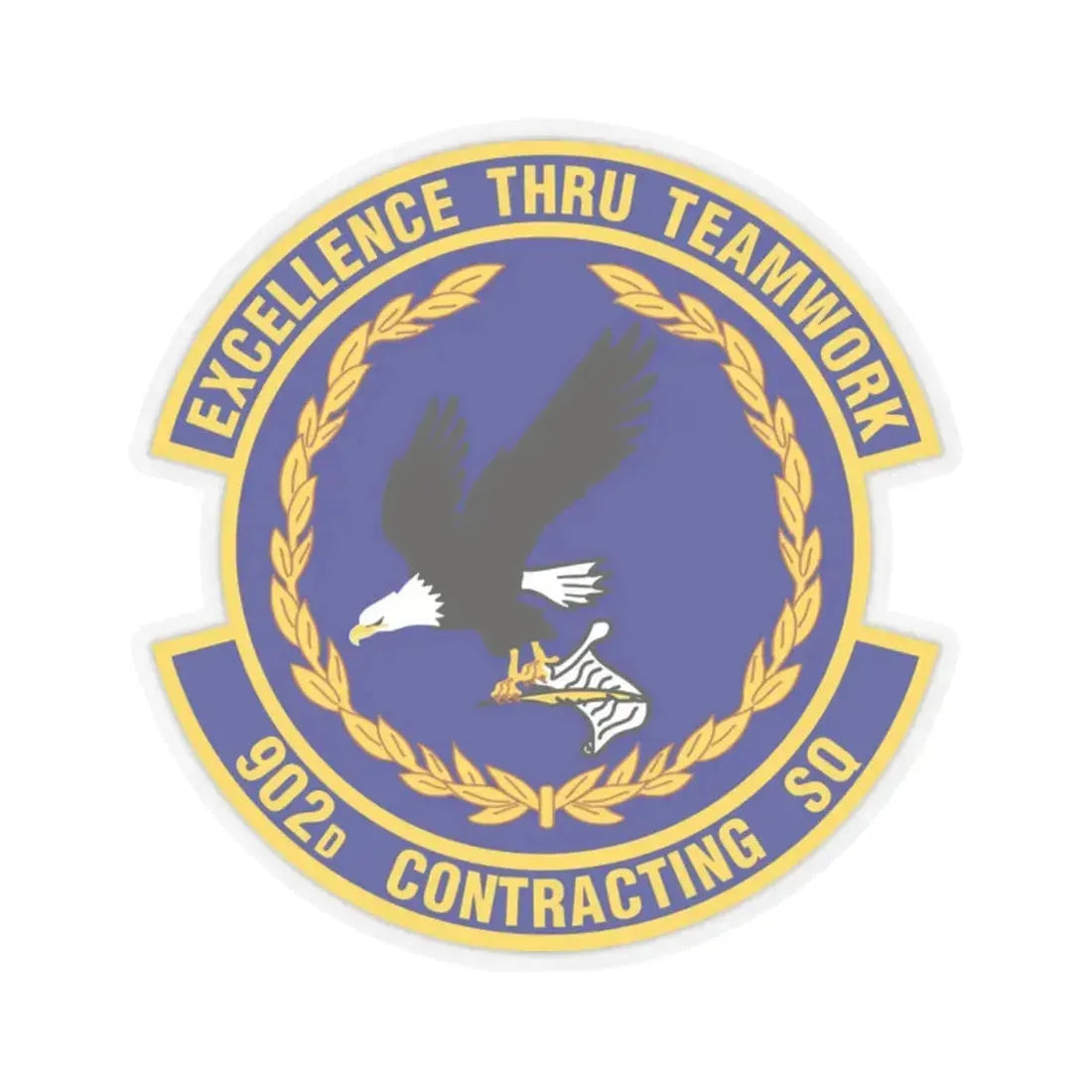 902d Contracting Squadron (U.S. Air Force) STICKER Vinyl Kiss-Cut Decal 2 Inch Transparent - The Sticker Space