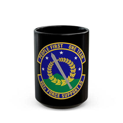 902d Force Support Squadron (U.S. Air Force) Black Coffee Mug-15oz-The Sticker Space