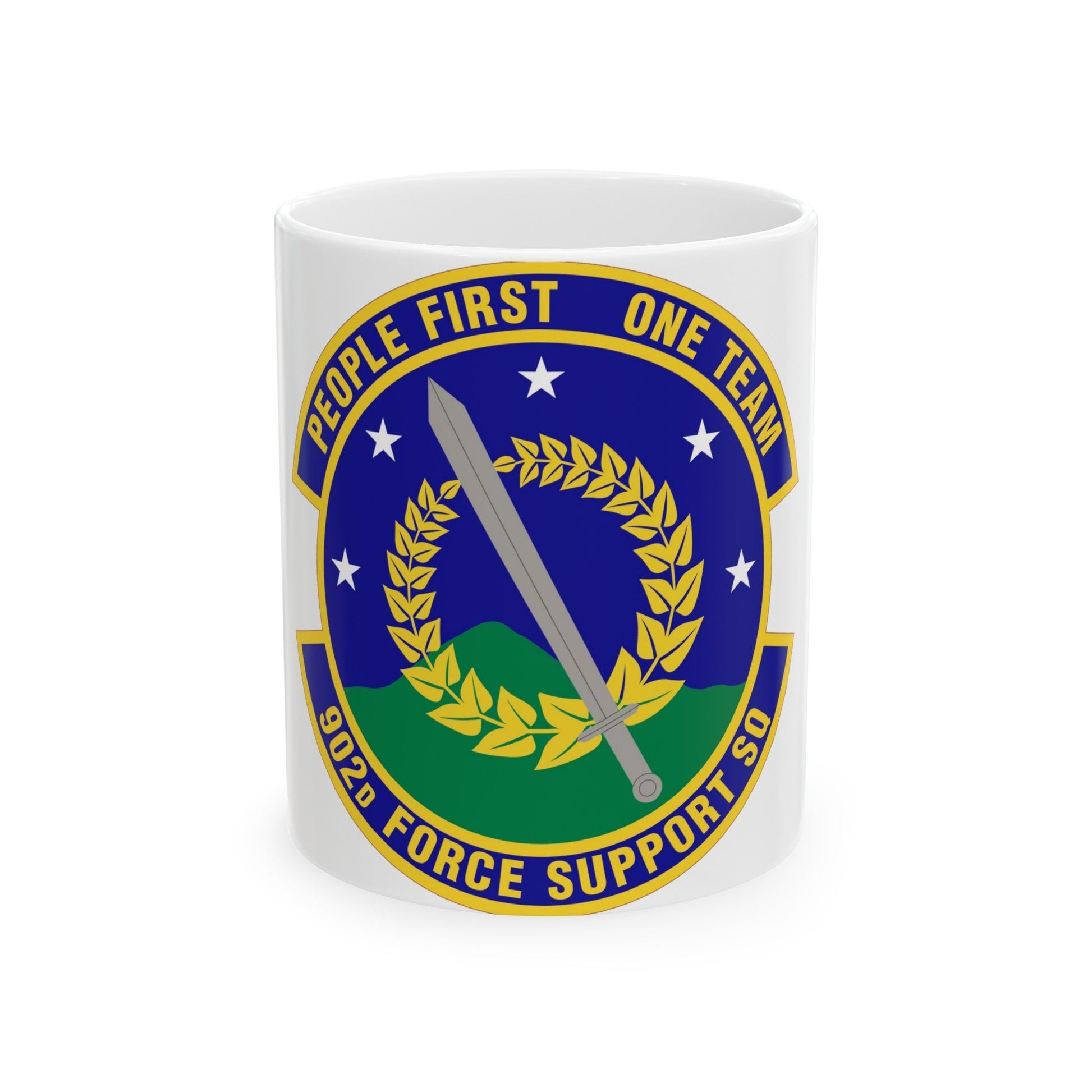 902d Force Support Squadron (U.S. Air Force) White Coffee Mug-11oz-The Sticker Space