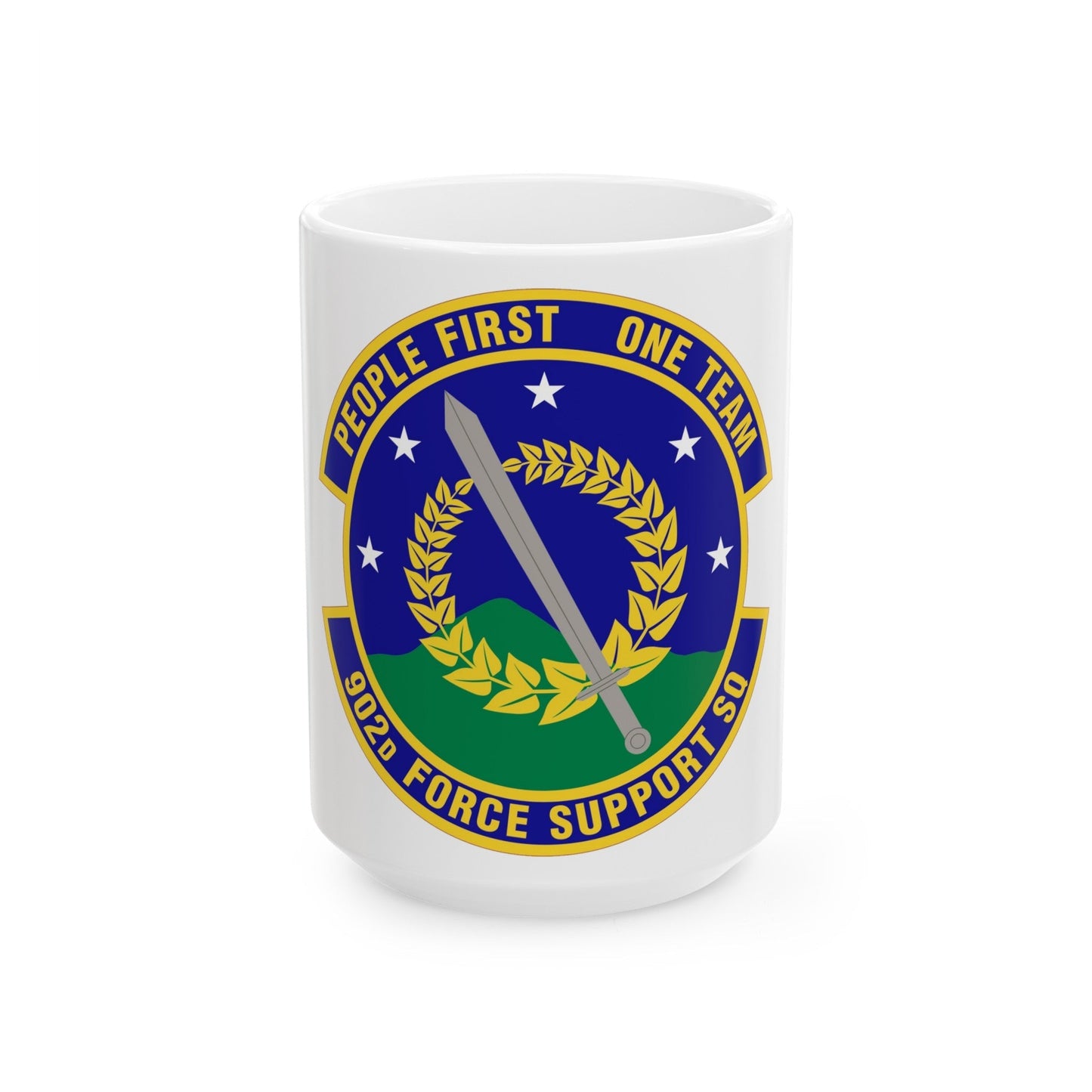 902d Force Support Squadron (U.S. Air Force) White Coffee Mug-15oz-The Sticker Space