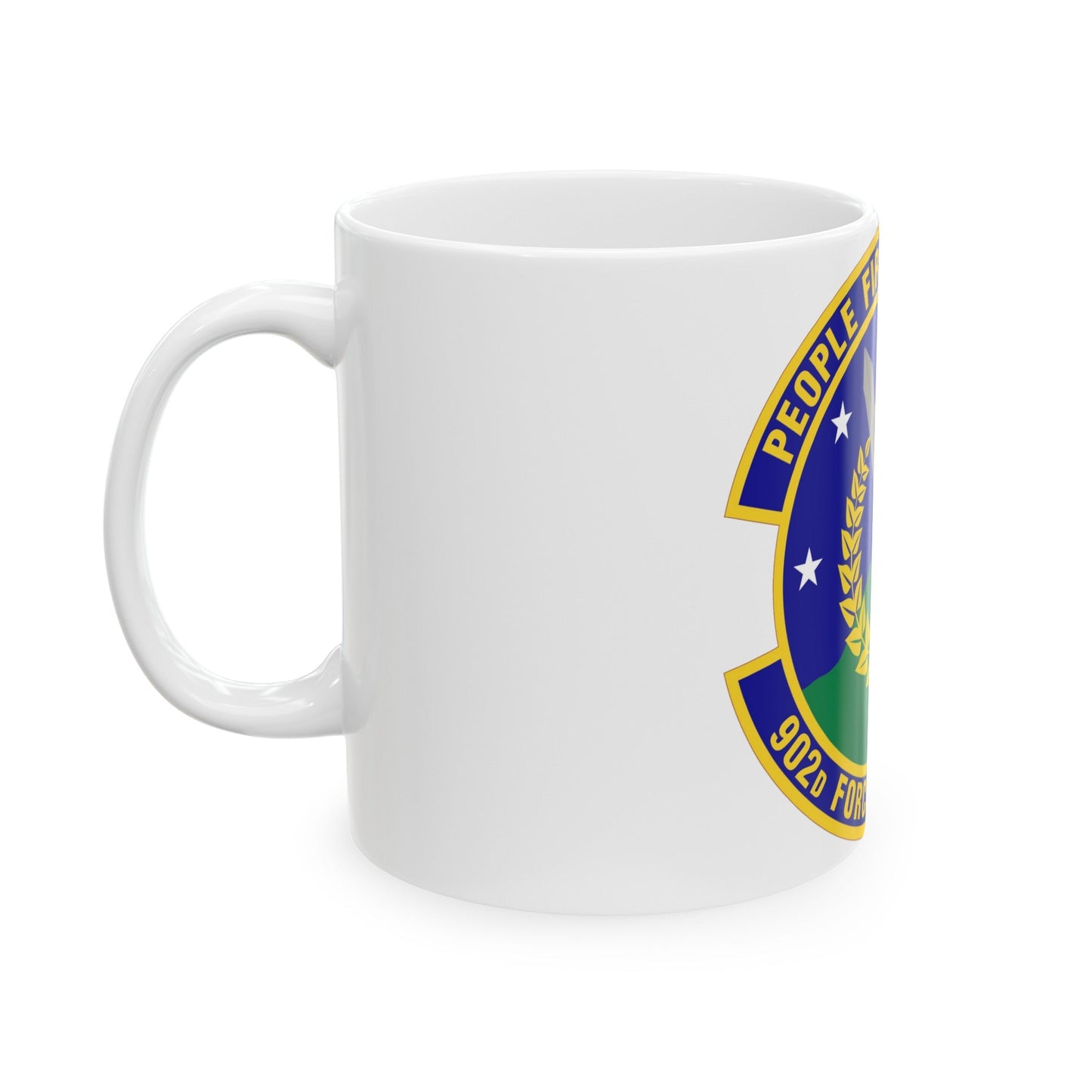 902d Force Support Squadron (U.S. Air Force) White Coffee Mug-The Sticker Space