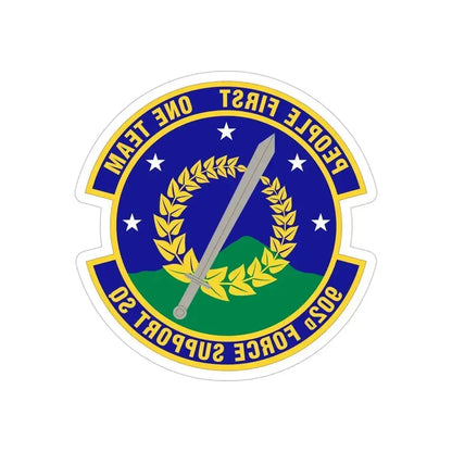 902d Force Support Squadron (U.S. Air Force) REVERSE PRINT Transparent Die-Cut STICKER 6 Inch Die-Cut Transparent - The Sticker Space