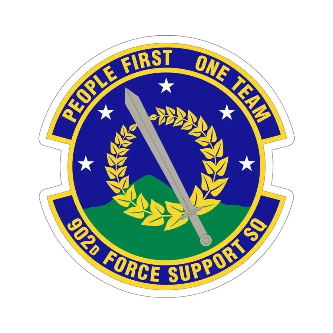 902d Force Support Squadron (U.S. Air Force) STICKER Vinyl Die-Cut Decal 4 Inch - The Sticker Space