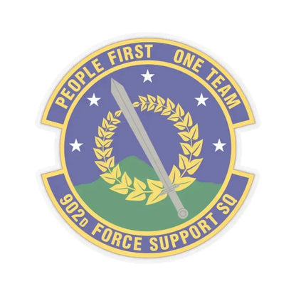 902d Force Support Squadron (U.S. Air Force) STICKER Vinyl Kiss-Cut Decal 2 Inch Transparent - The Sticker Space