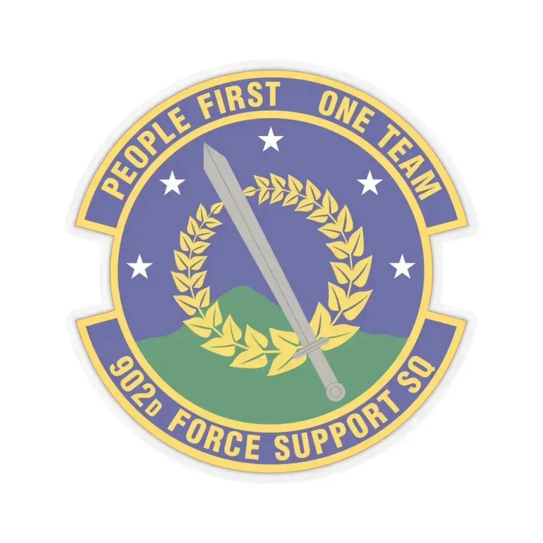 902d Force Support Squadron (U.S. Air Force) STICKER Vinyl Kiss-Cut Decal 4 Inch Transparent - The Sticker Space