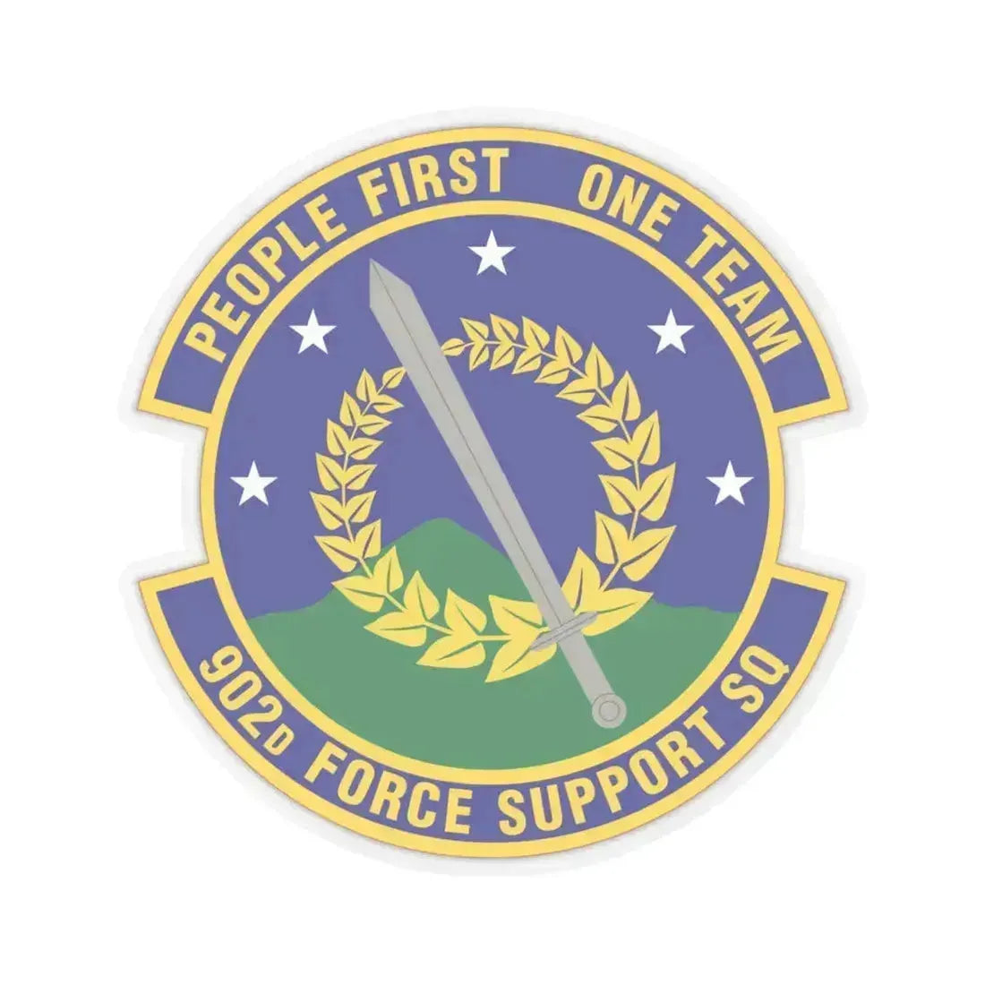 902d Force Support Squadron (U.S. Air Force) STICKER Vinyl Kiss-Cut Decal 6 Inch Transparent - The Sticker Space