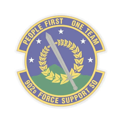902d Force Support Squadron (U.S. Air Force) STICKER Vinyl Kiss-Cut Decal 6 Inch Transparent - The Sticker Space