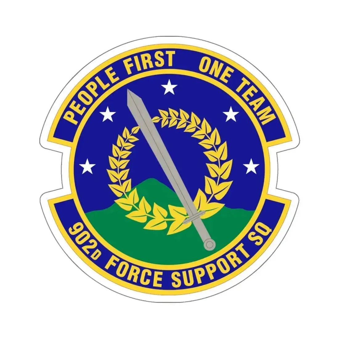 902d Force Support Squadron (U.S. Air Force) STICKER Vinyl Kiss-Cut Decal 6 Inch White - The Sticker Space