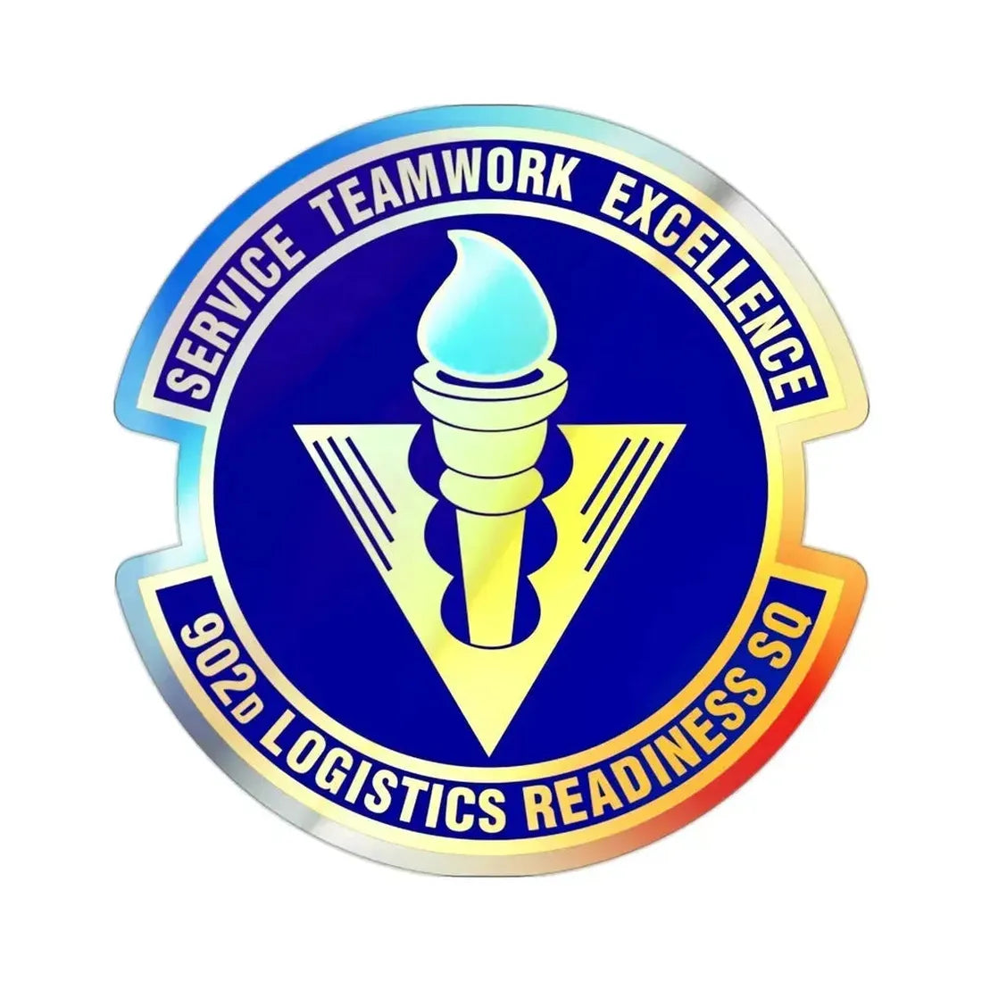 902d Logistics Readiness Squadron (U.S. Air Force) Holographic STICKER Die-Cut Vinyl Decal 2 Inch Holographic - The Sticker Space