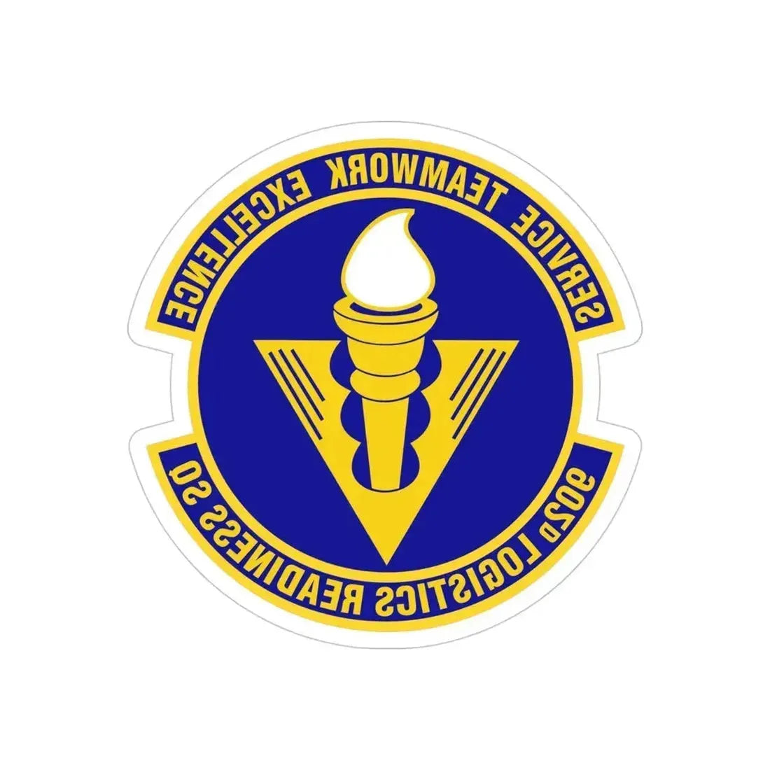902d Logistics Readiness Squadron (U.S. Air Force) REVERSE PRINT Transparent Die-Cut STICKER 4 Inch Die-Cut Transparent - The Sticker Space