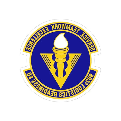 902d Logistics Readiness Squadron (U.S. Air Force) REVERSE PRINT Transparent Die-Cut STICKER 5 Inch Die-Cut Transparent - The Sticker Space