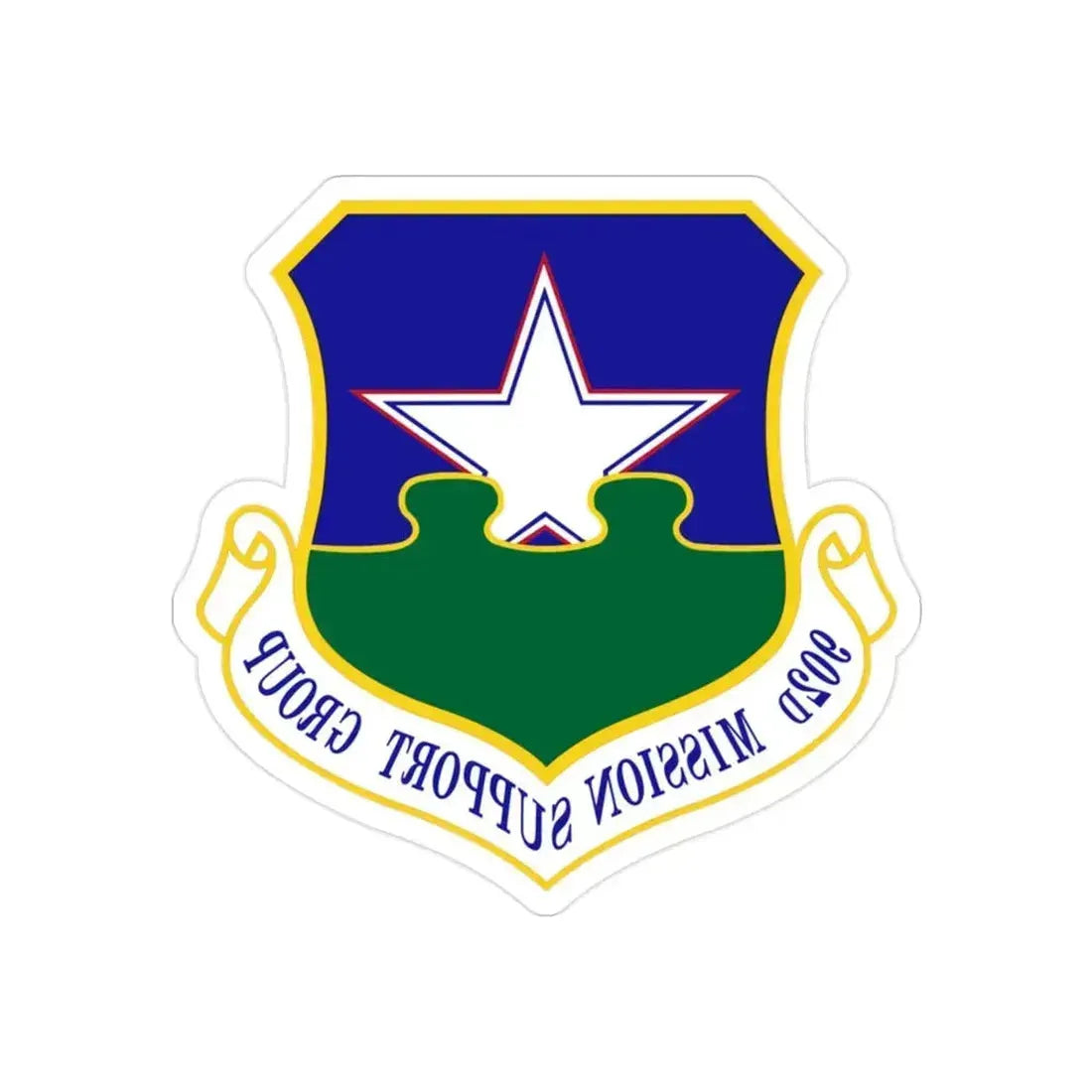 902d Mission Support Group (U.S. Air Force) REVERSE PRINT Transparent Die-Cut STICKER 2 Inch Die-Cut Transparent - The Sticker Space