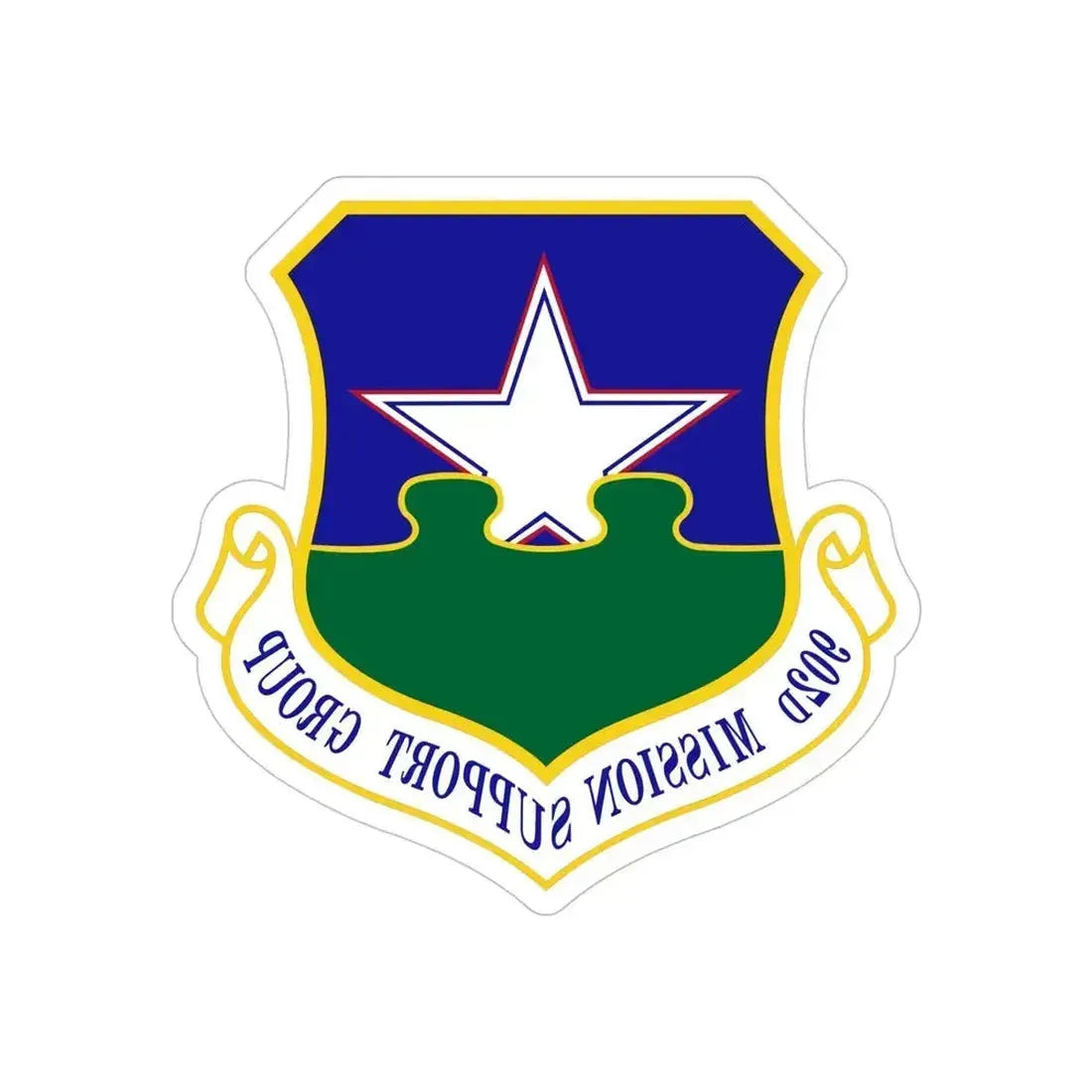 902d Mission Support Group (U.S. Air Force) REVERSE PRINT Transparent Die-Cut STICKER 5 Inch Die-Cut Transparent - The Sticker Space