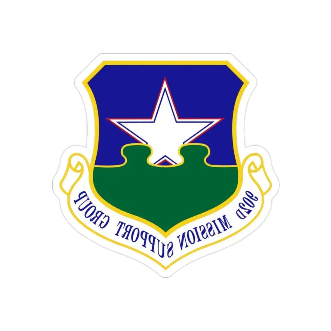 902d Mission Support Group (U.S. Air Force) REVERSE PRINT Transparent Die-Cut STICKER - The Sticker Space