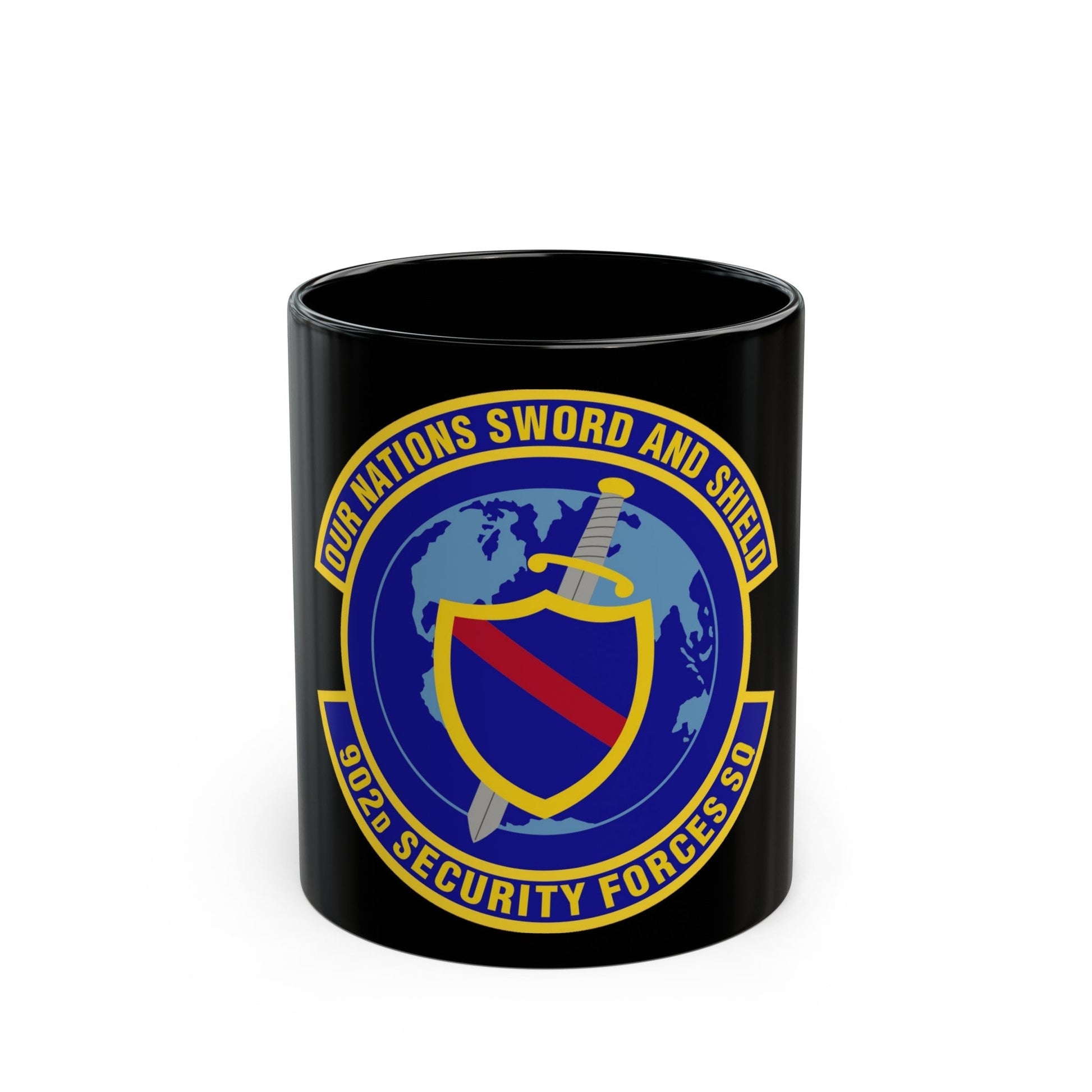 902d Security Forces Squadron (U.S. Air Force) Black Coffee Mug-11oz-The Sticker Space