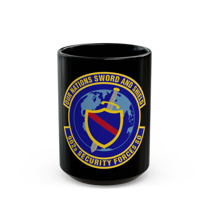 902d Security Forces Squadron (U.S. Air Force) Black Coffee Mug-15oz-The Sticker Space