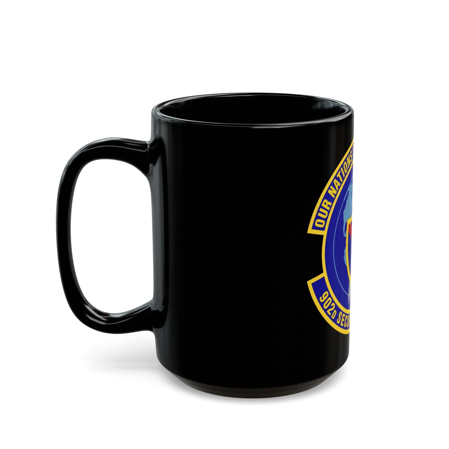 902d Security Forces Squadron (U.S. Air Force) Black Coffee Mug-The Sticker Space