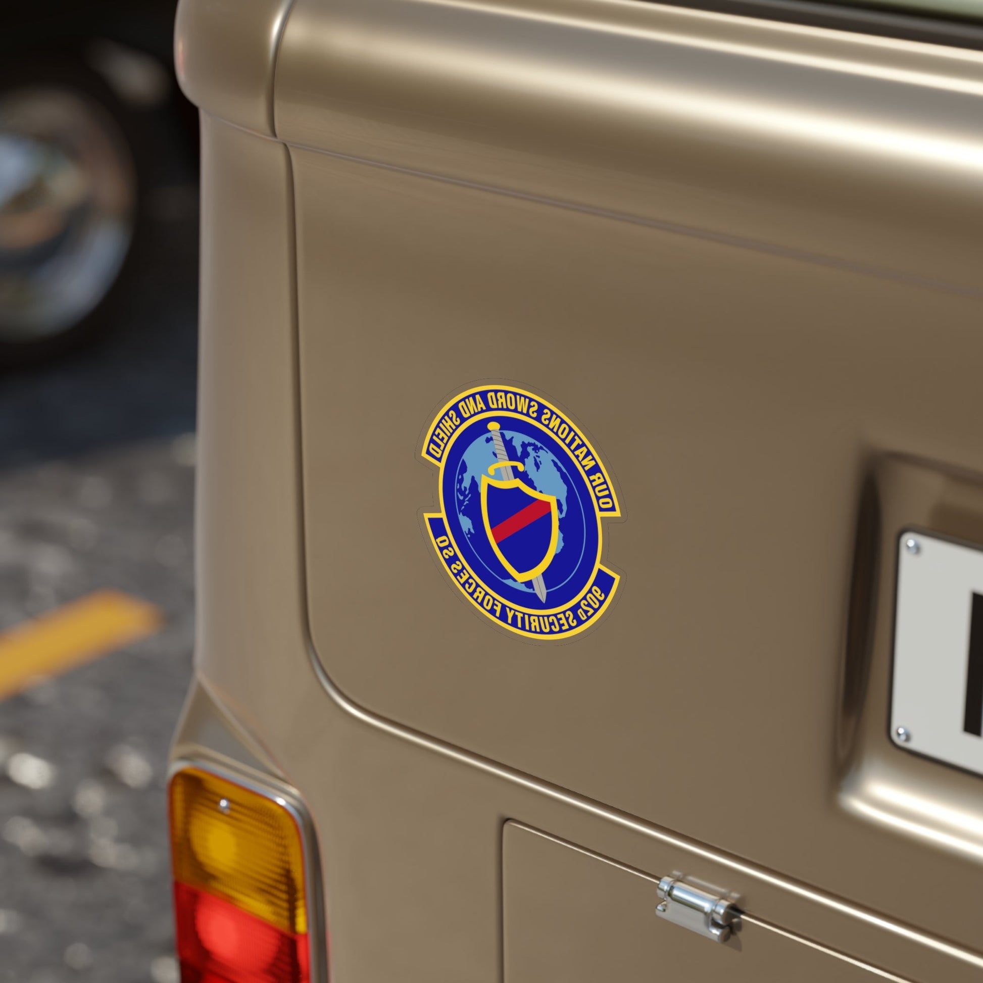 902d Security Forces Squadron (U.S. Air Force) REVERSE PRINT Transparent STICKER-The Sticker Space