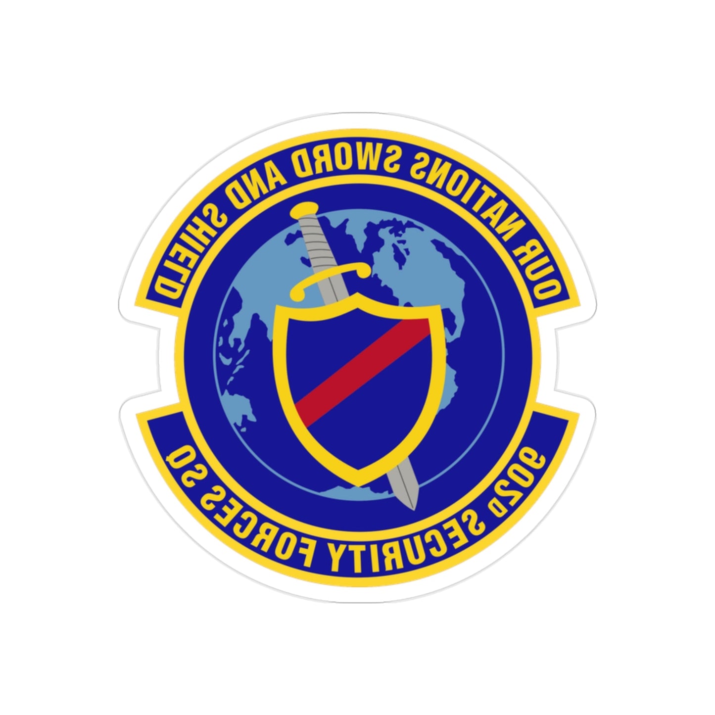 902d Security Forces Squadron (U.S. Air Force) REVERSE PRINT Transparent STICKER-2 Inch-The Sticker Space