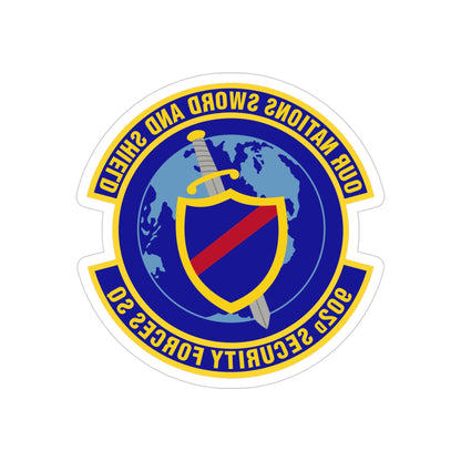 902d Security Forces Squadron (U.S. Air Force) REVERSE PRINT Transparent STICKER-4 Inch-The Sticker Space