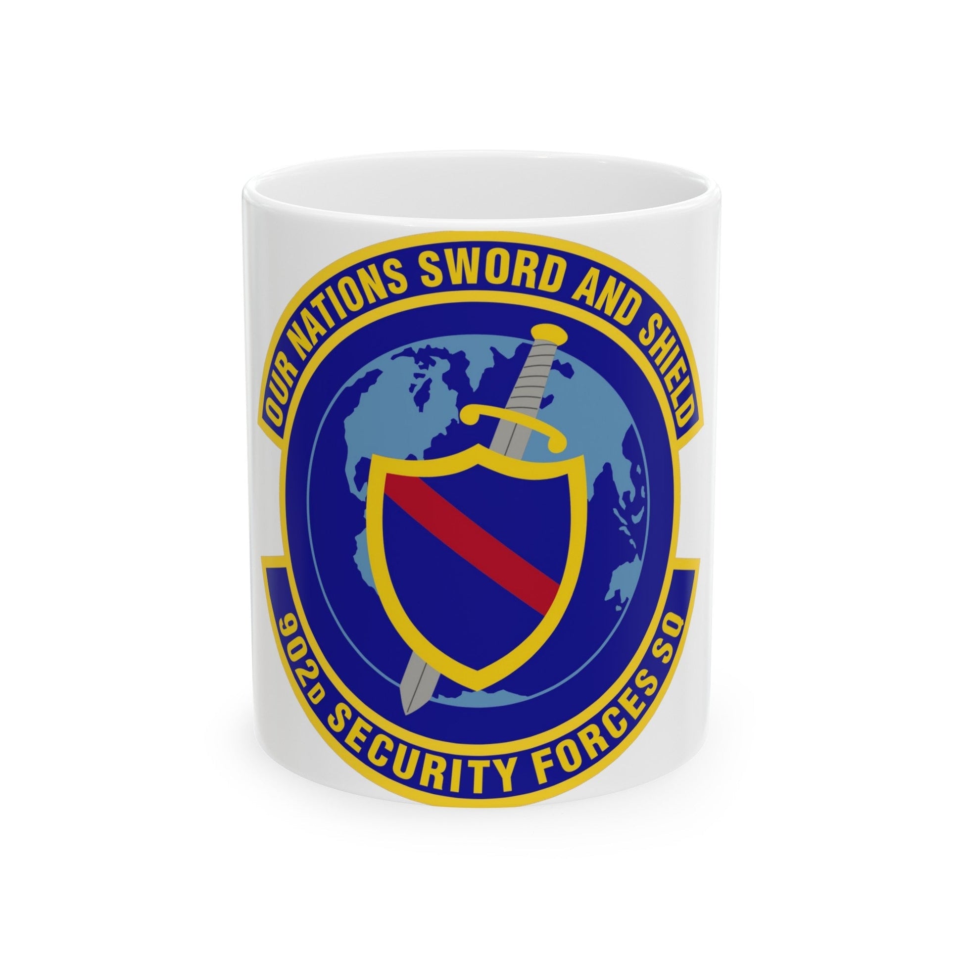 902d Security Forces Squadron (U.S. Air Force) White Coffee Mug-11oz-The Sticker Space