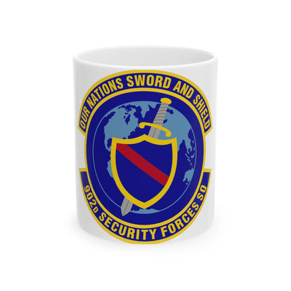 902d Security Forces Squadron (U.S. Air Force) White Coffee Mug-11oz-The Sticker Space