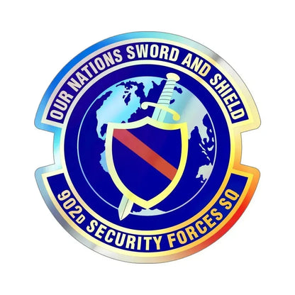 902d Security Forces Squadron (U.S. Air Force) Holographic STICKER Die-Cut Vinyl Decal 5 Inch Holographic - The Sticker Space
