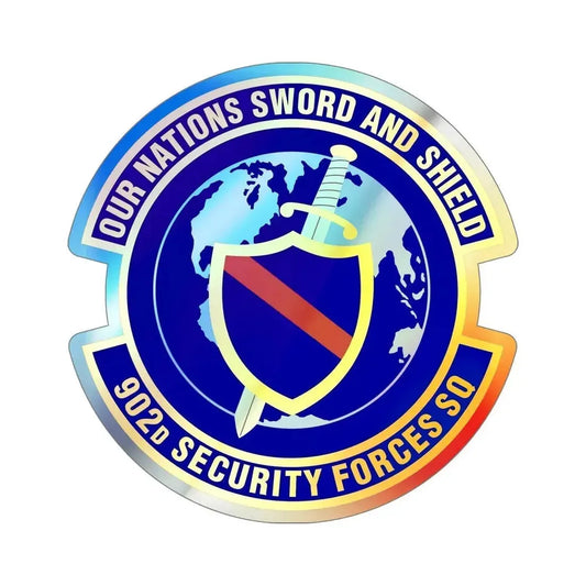 902d Security Forces Squadron (U.S. Air Force) Holographic STICKER Die-Cut Vinyl Decal 6 Inch Holographic - The Sticker Space