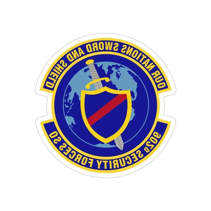 902d Security Forces Squadron (U.S. Air Force) REVERSE PRINT Transparent Die-Cut STICKER 6 Inch Die-Cut Transparent - The Sticker Space