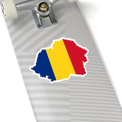 Flag map of Greater Romania (Oman) STICKER Vinyl Kiss-Cut Decal